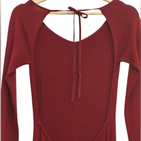 Reformation Livia Regenerative MerinoSweater Maxi  Dress in Chianti size S - Picture 6 of 7